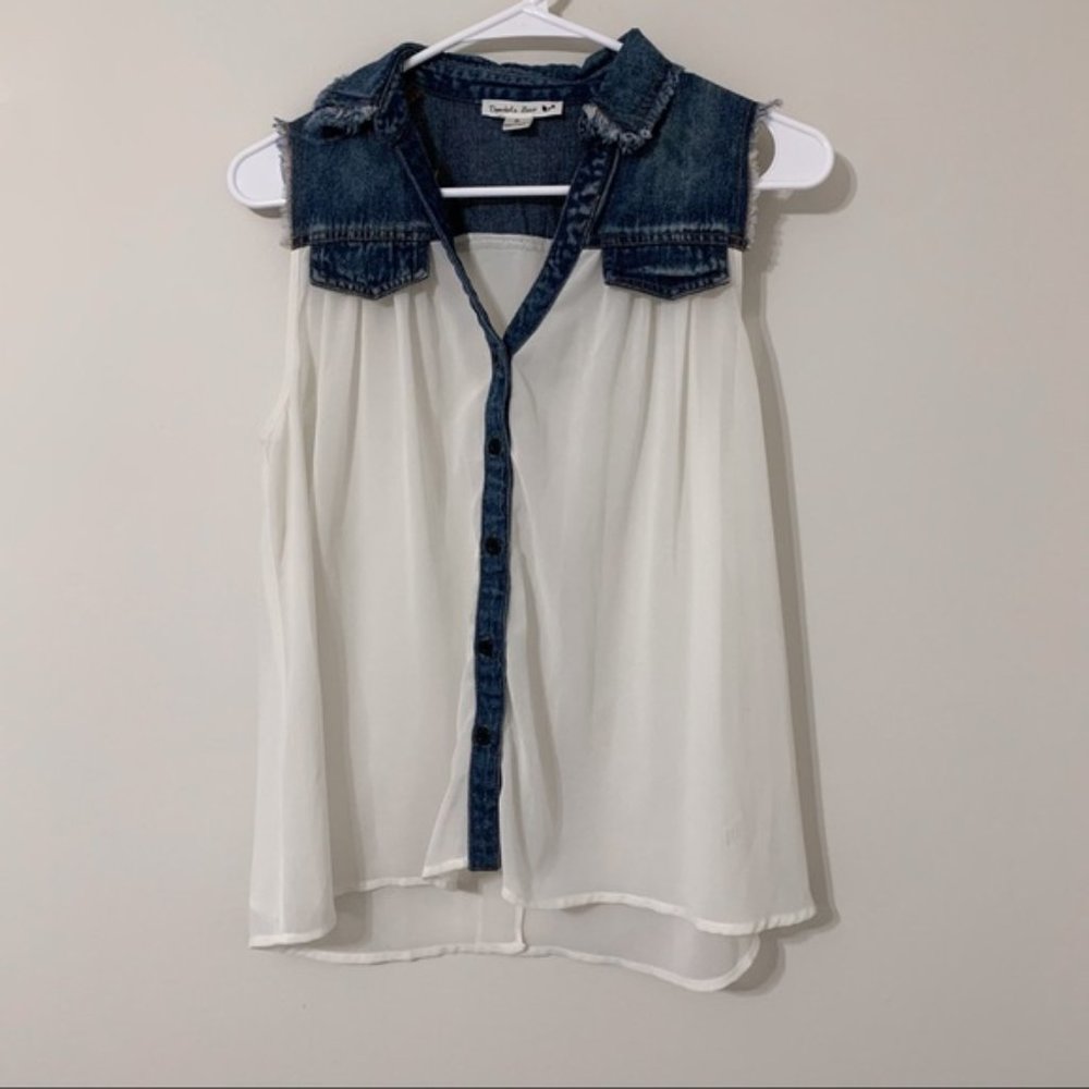Double Zero Chambray Blouse size small
